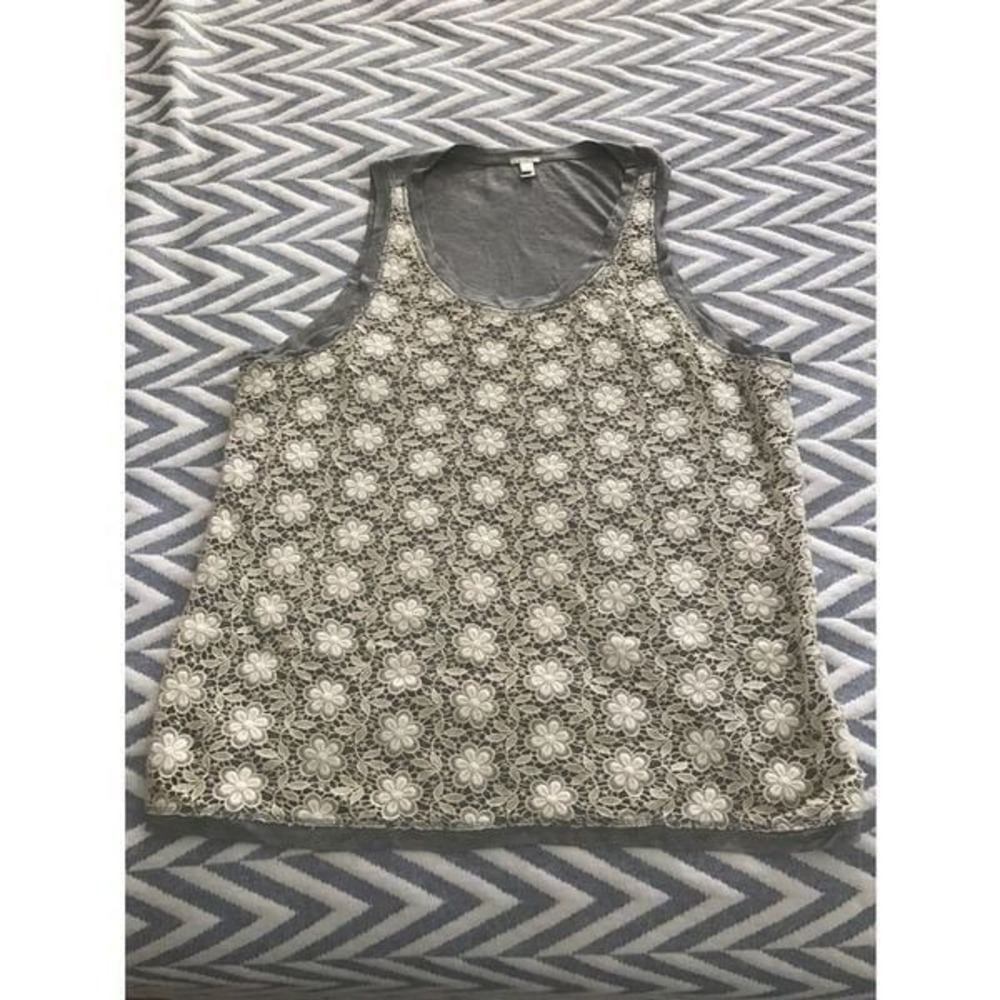 Jcrew Tank‎ White Grey XL